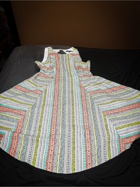 torrid Multicolor Tribal Print Dress in Teal, Coral & Lime